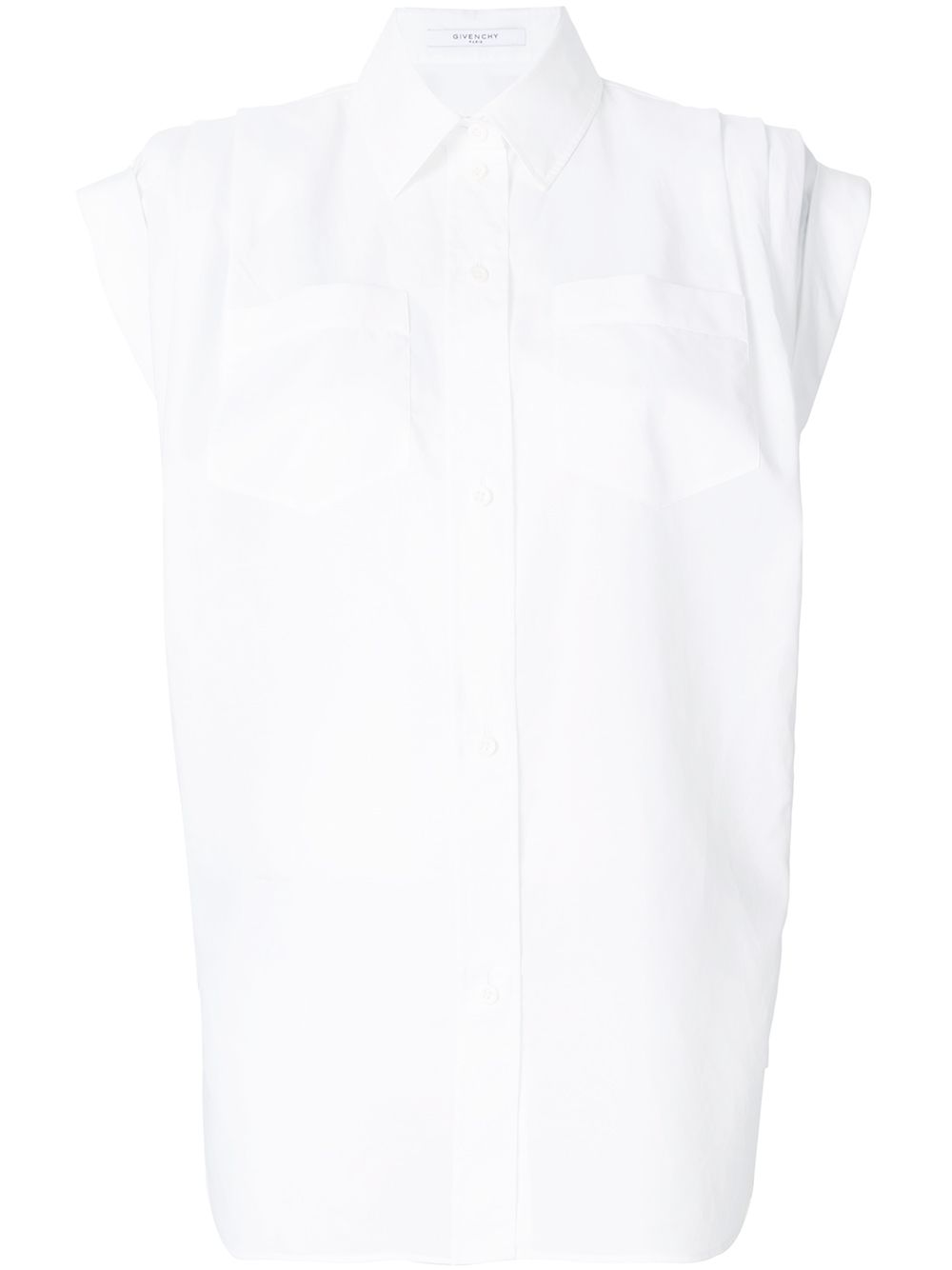 Structured shoulder shirt - White