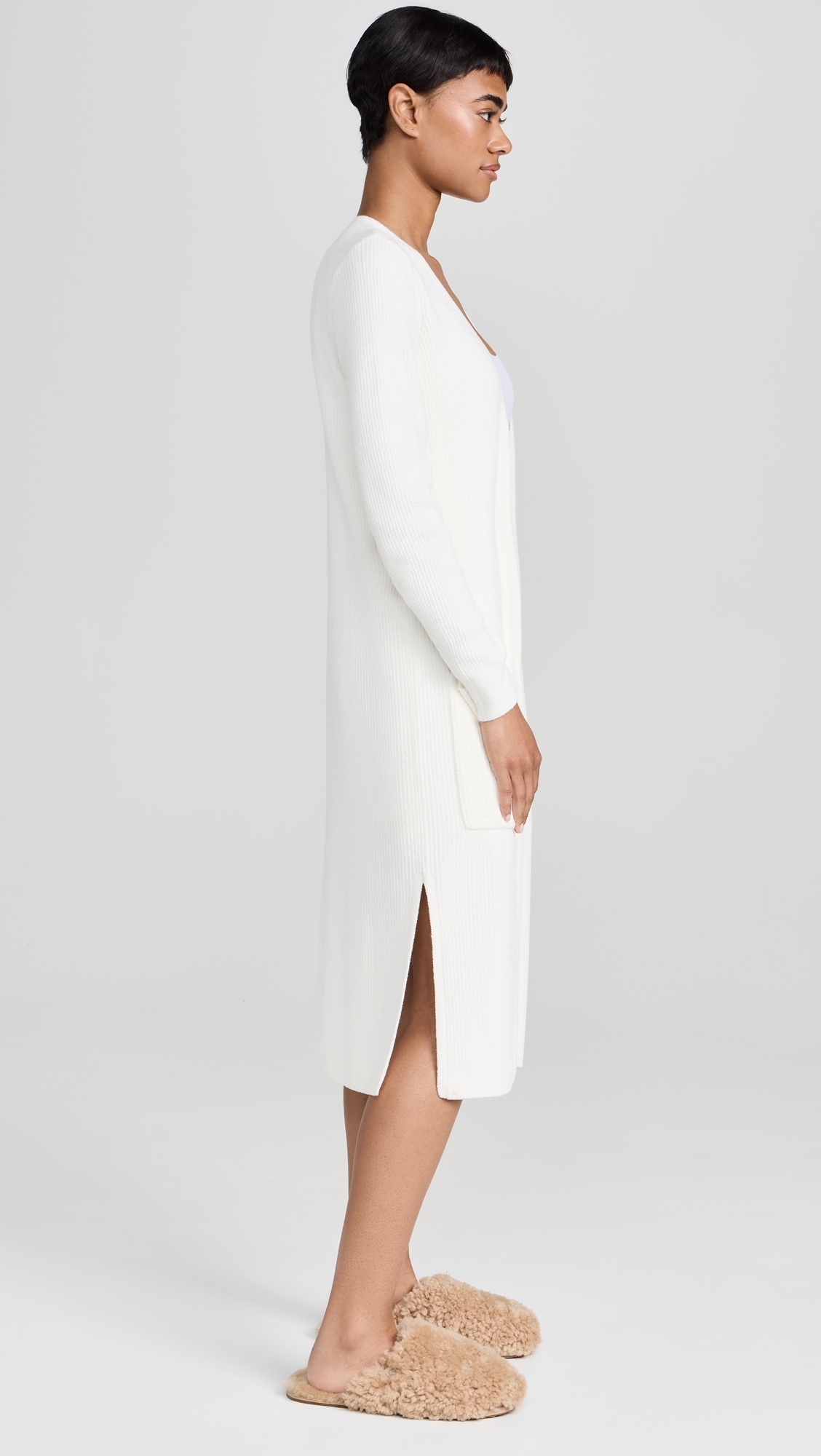 Cozy Chic Ultra Lite Long Cardigan Pearl