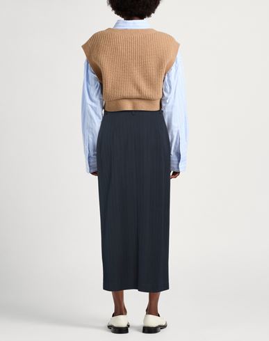Momoní Woman Midi skirt Midnight blue Size 2 Viscose, Wool