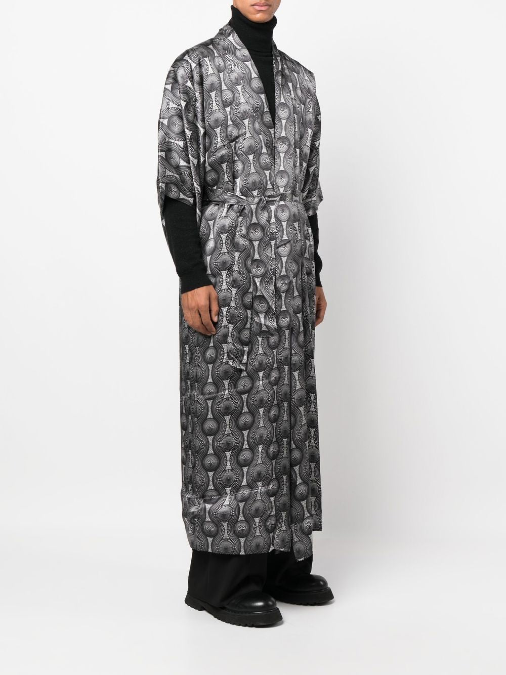 Ozwald Boateng imprimé en soie longue kimono