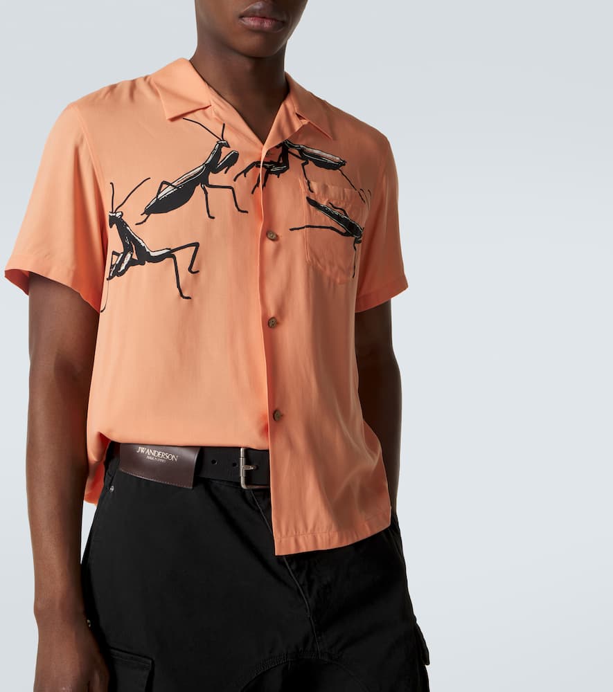 Printed bowling shirt