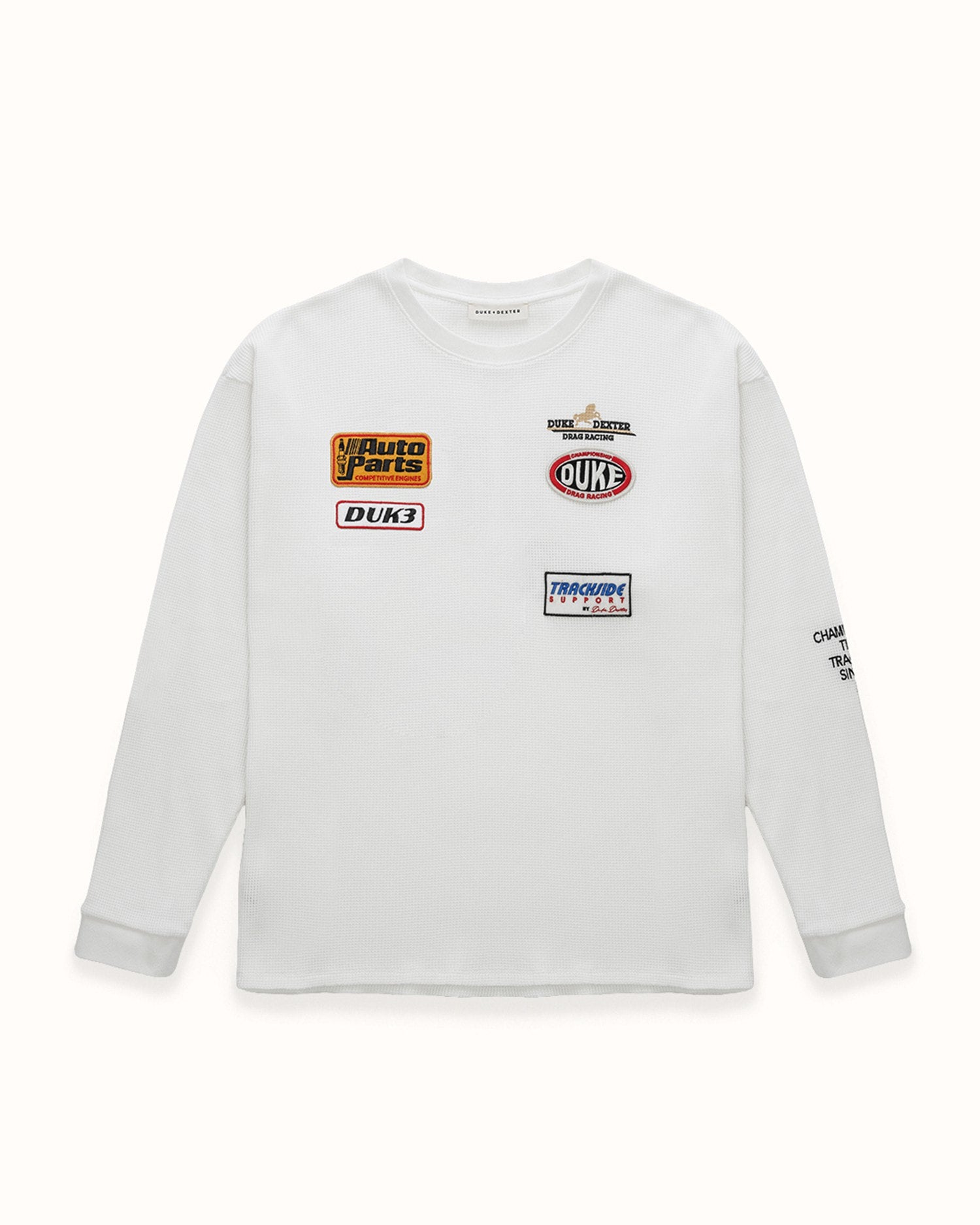 Men's DR4 White Track Waffle Top, Size M