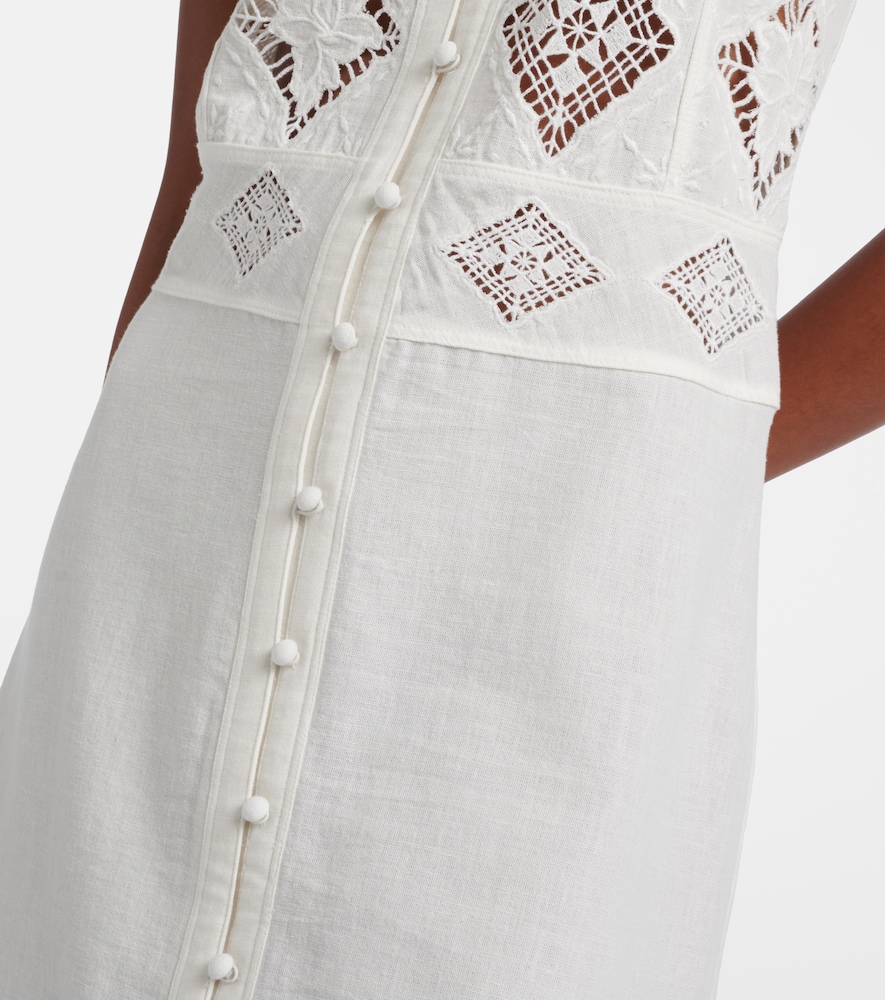 Nelsane cotton and linen midi dress