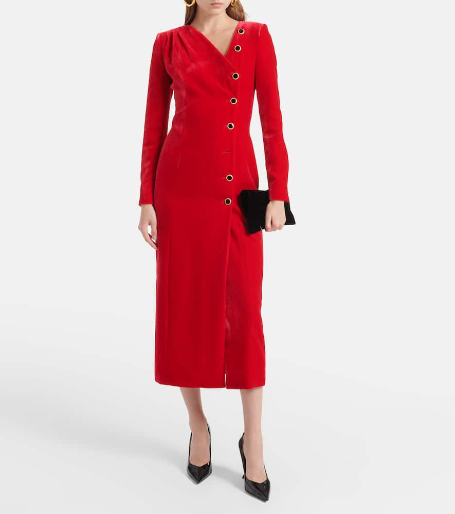 Velvet midi dress