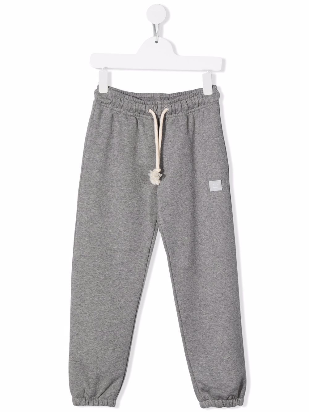 Logo-patch organic-cotton track pants - Grey