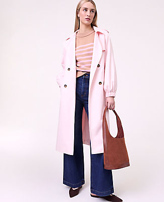 Ann Taylor Weekend Hooded Trench Coat