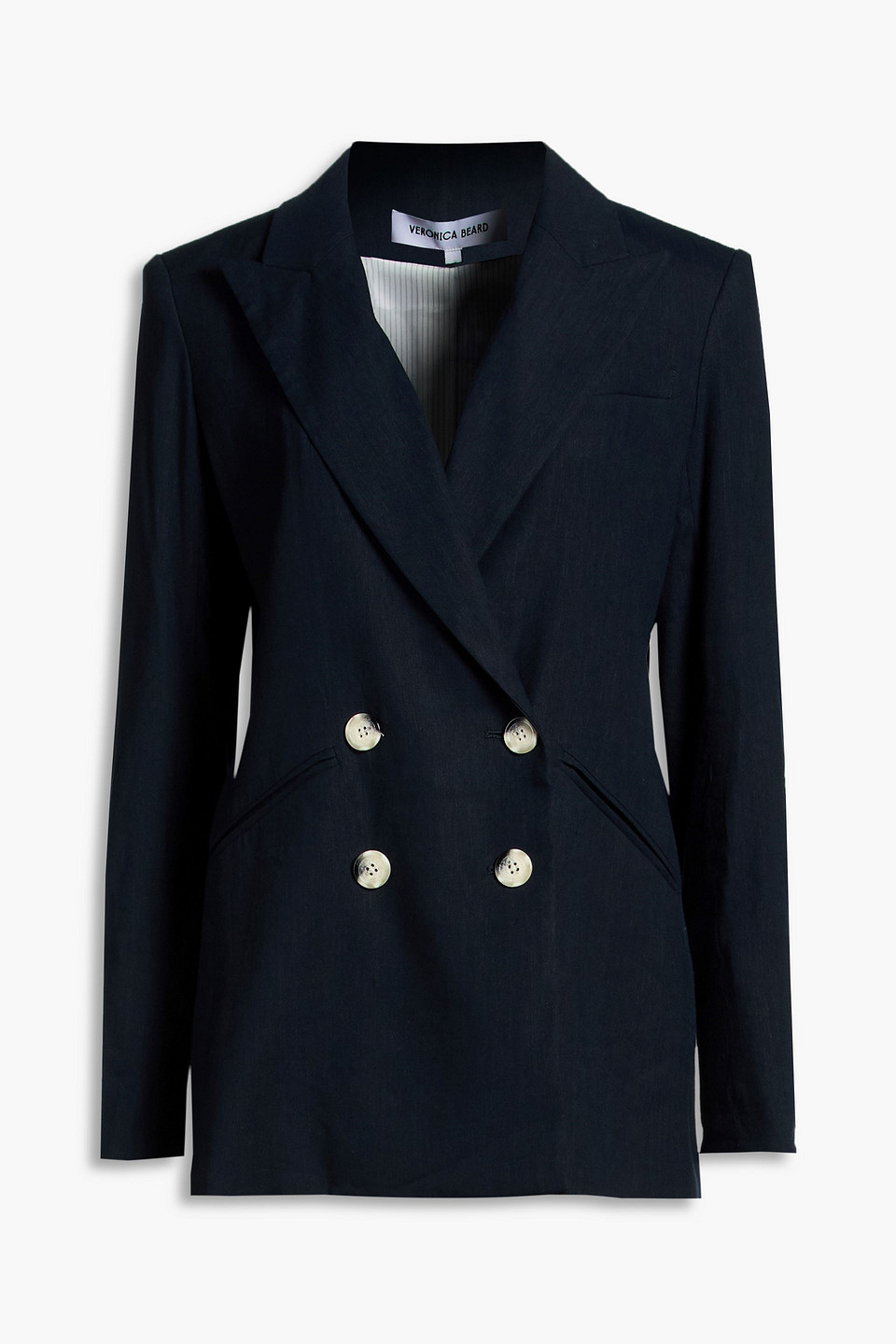 Dale Dickey double-breasted linen blazer - Blue - US 00