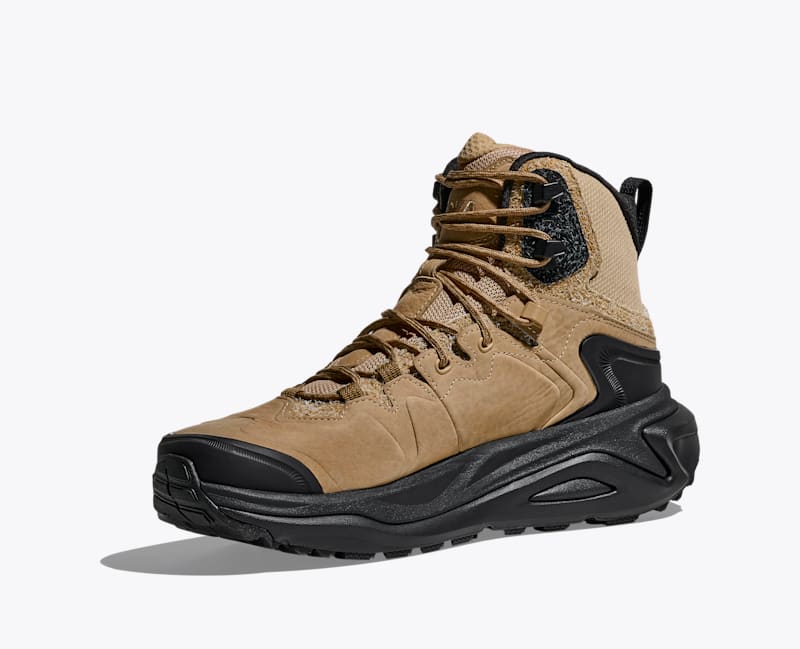HOKA Elite Terrain System Kaha 3 GTX Shoes in Khaki/Black