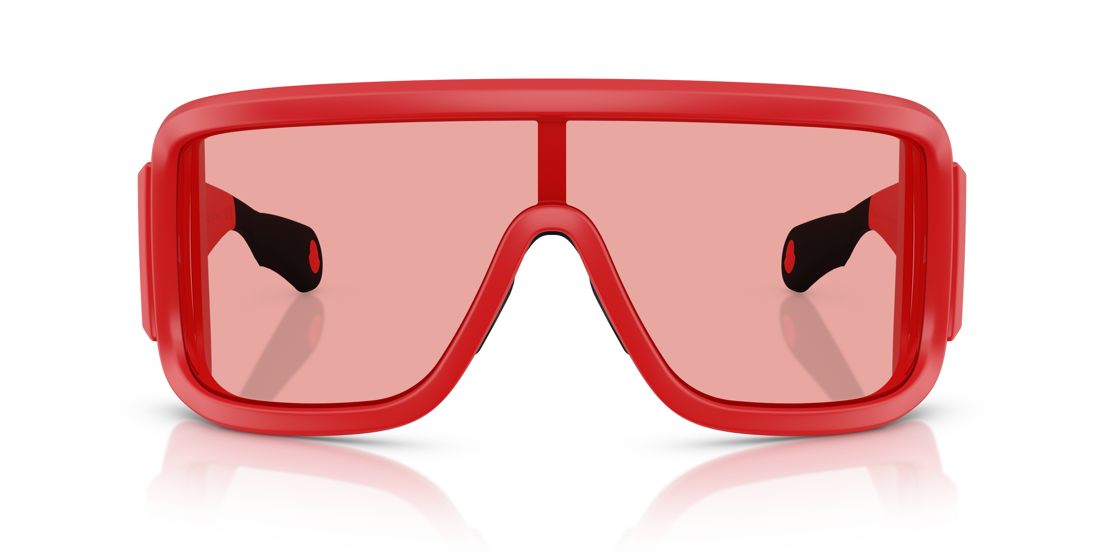 Moncler Unisex Moncler ME8003 SNOWSEEKER 501784 Gafas de sol Inyectado Rojo Rojo Cuadrada Norma