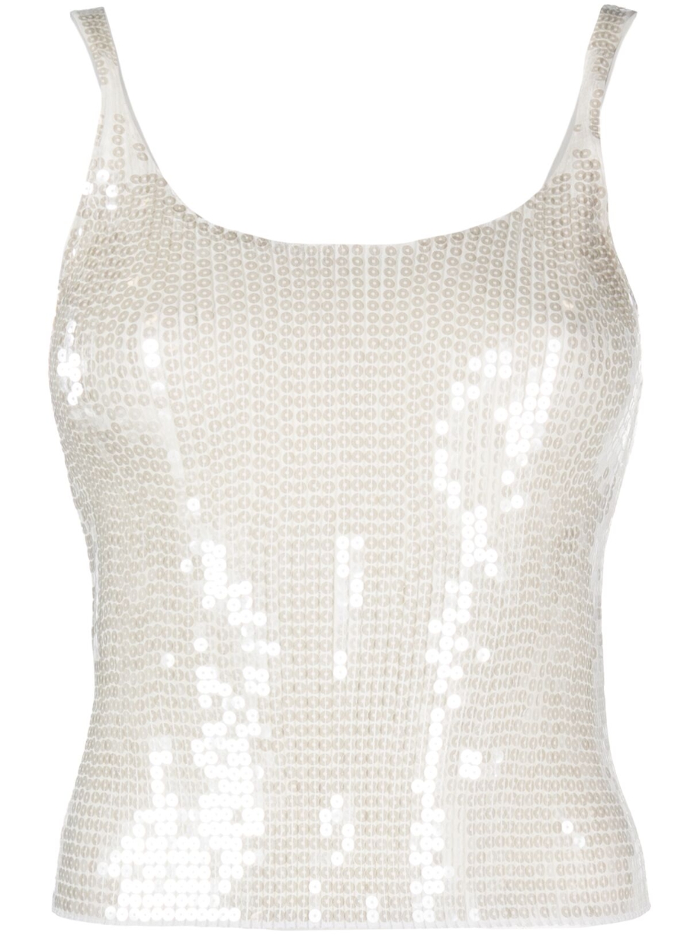 Sequinned tank top - Neutrals