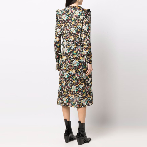 Rosier circus-print dress