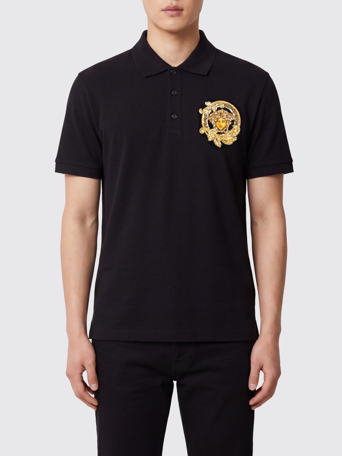 Polo Shirt Men color Black