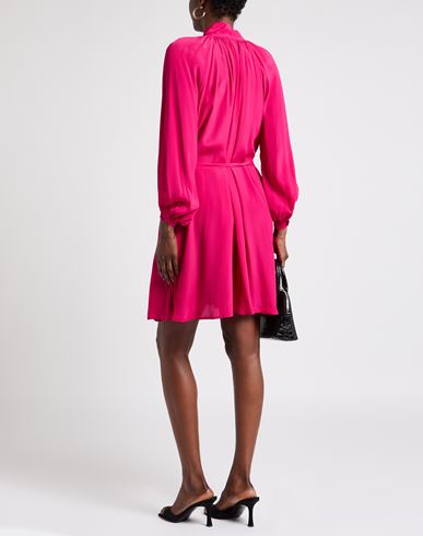 Woman Mini dress Magenta Size 4 Acetate, Silk