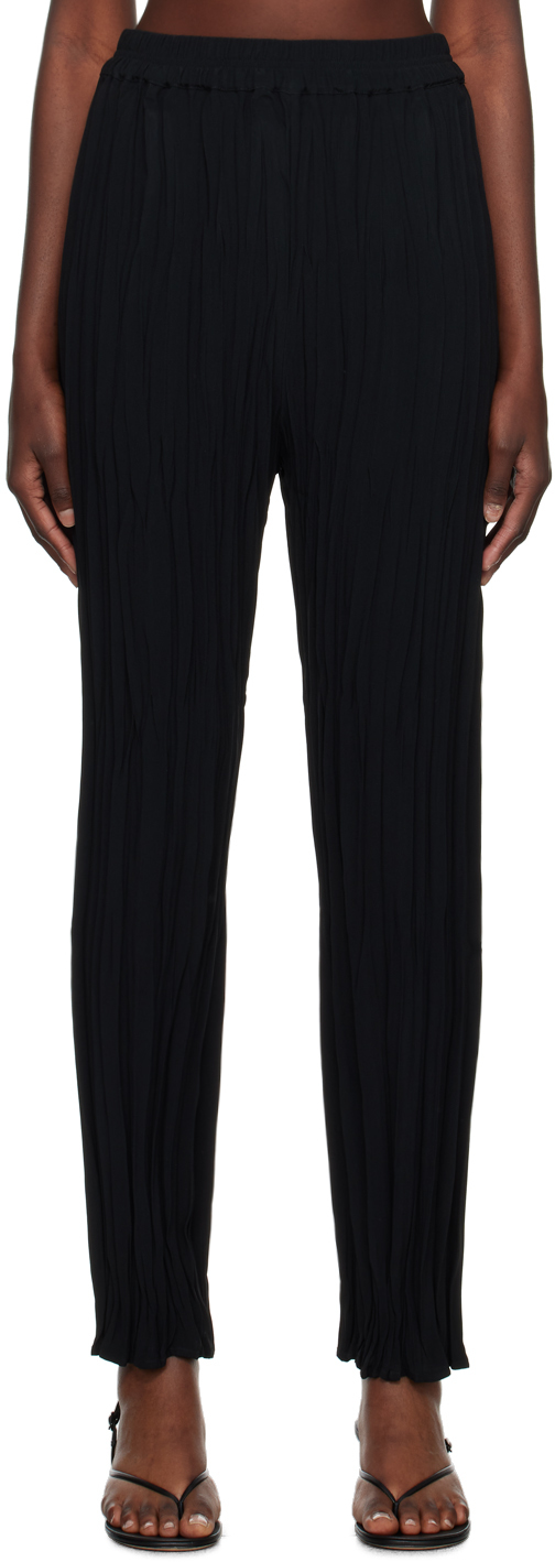 BITE Black Maisie Plissé Trousers