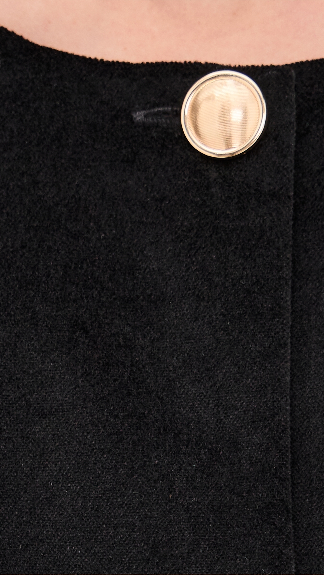 Fur Trim Jacket Black