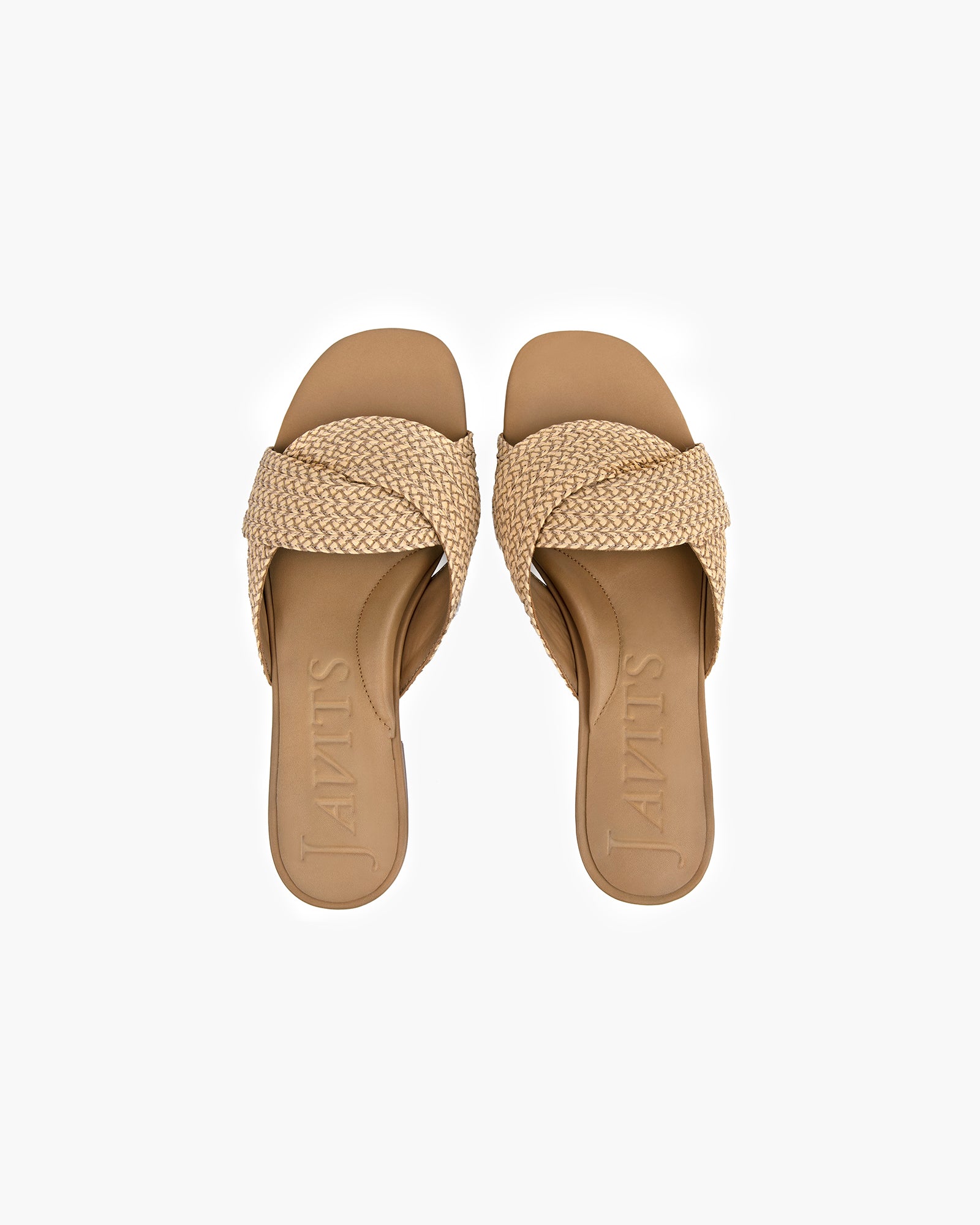 Arika Flat Sandal Slide, for Women, Size 6, Natural
