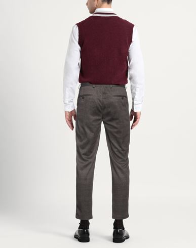 Man Pants Dark brown Size 33 Polyester, Cotton, Polyamide
