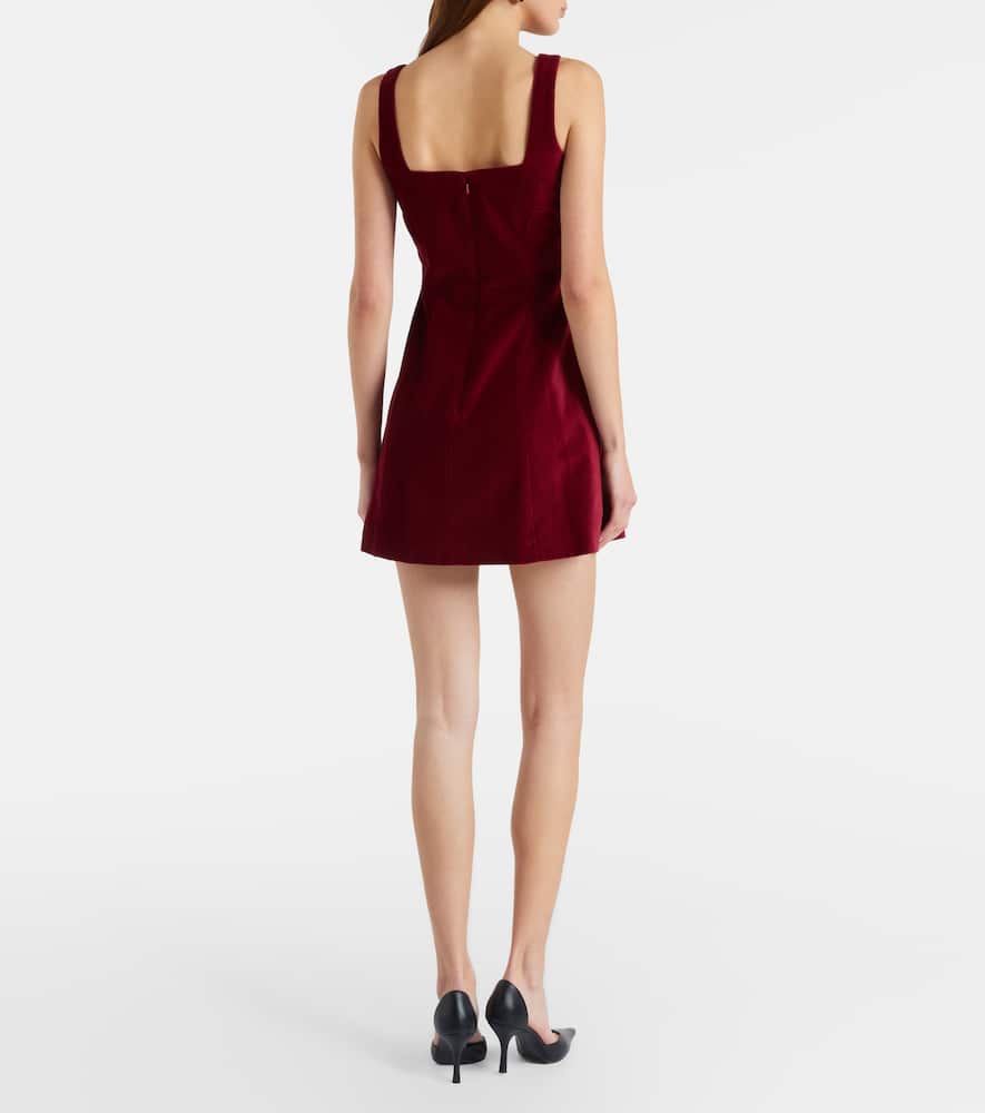Brooke cotton velvet minidress