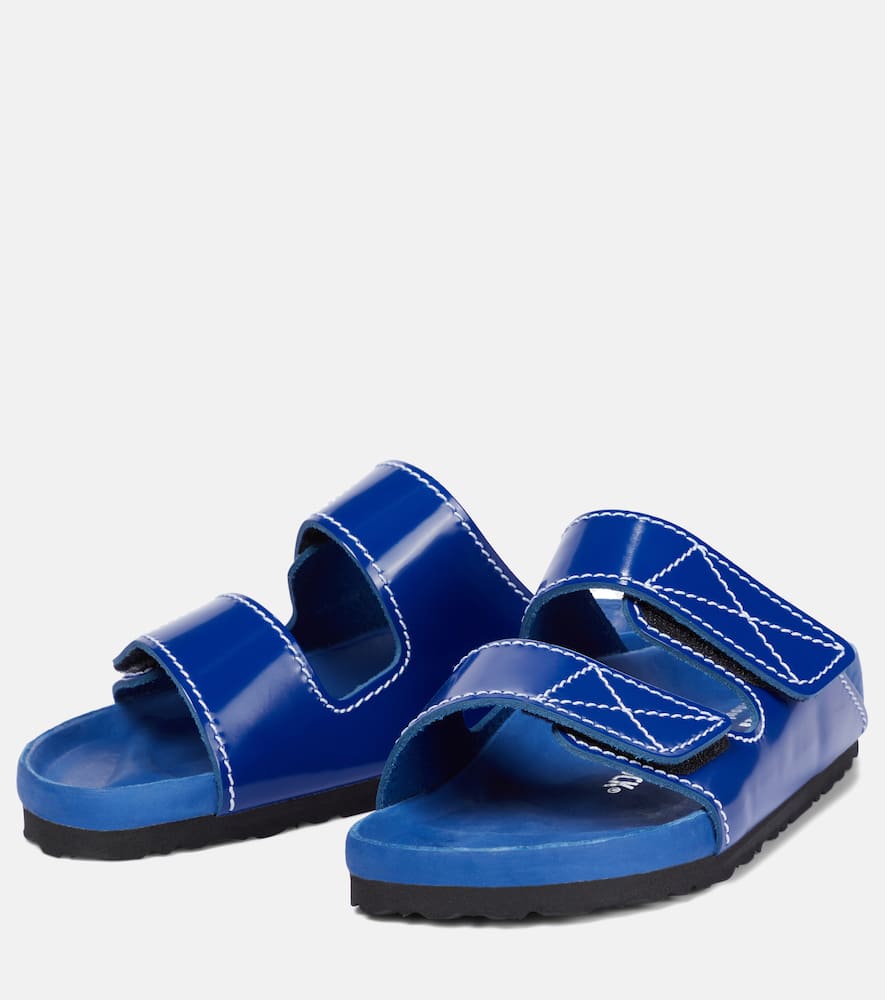 X Birkenstock leather slides