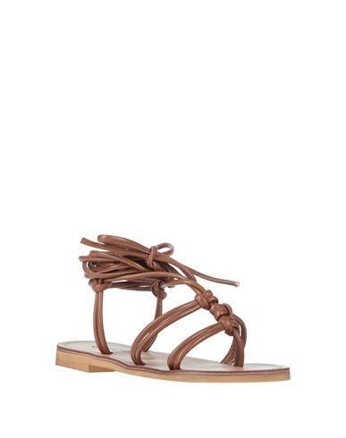 Woman Thong sandal Brown Size 10 Textile fibers