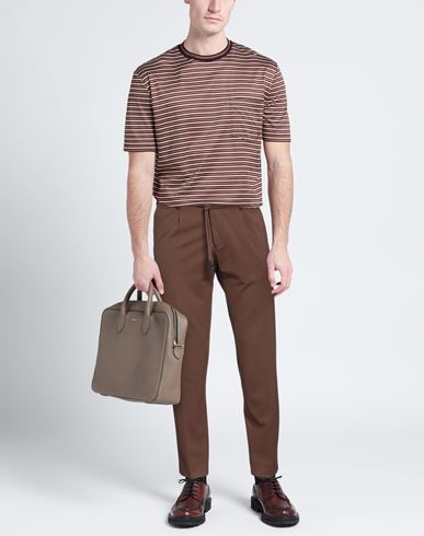 Man Pants Brown Size 36 Viscose, Polyethylene, Elastane