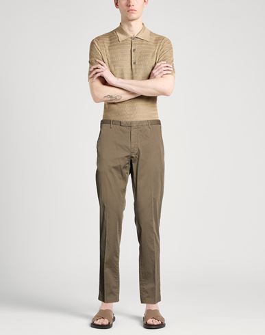 Man Pants Military green Size 36 Cotton, Elastane