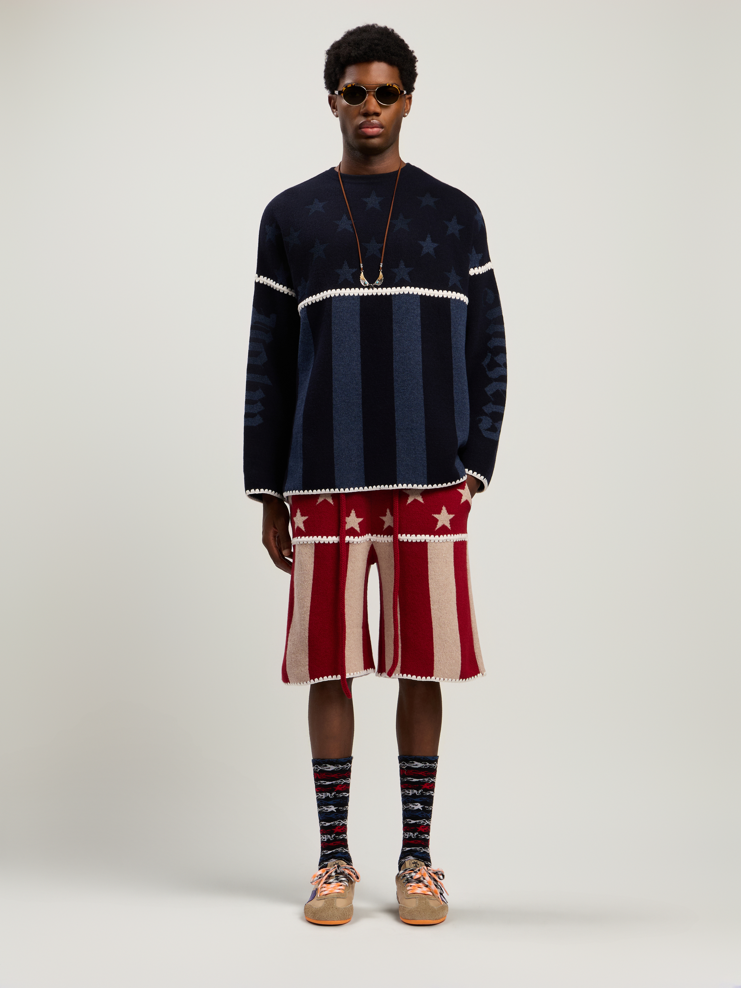 Stars&stripes Knit Shorts Man  Red