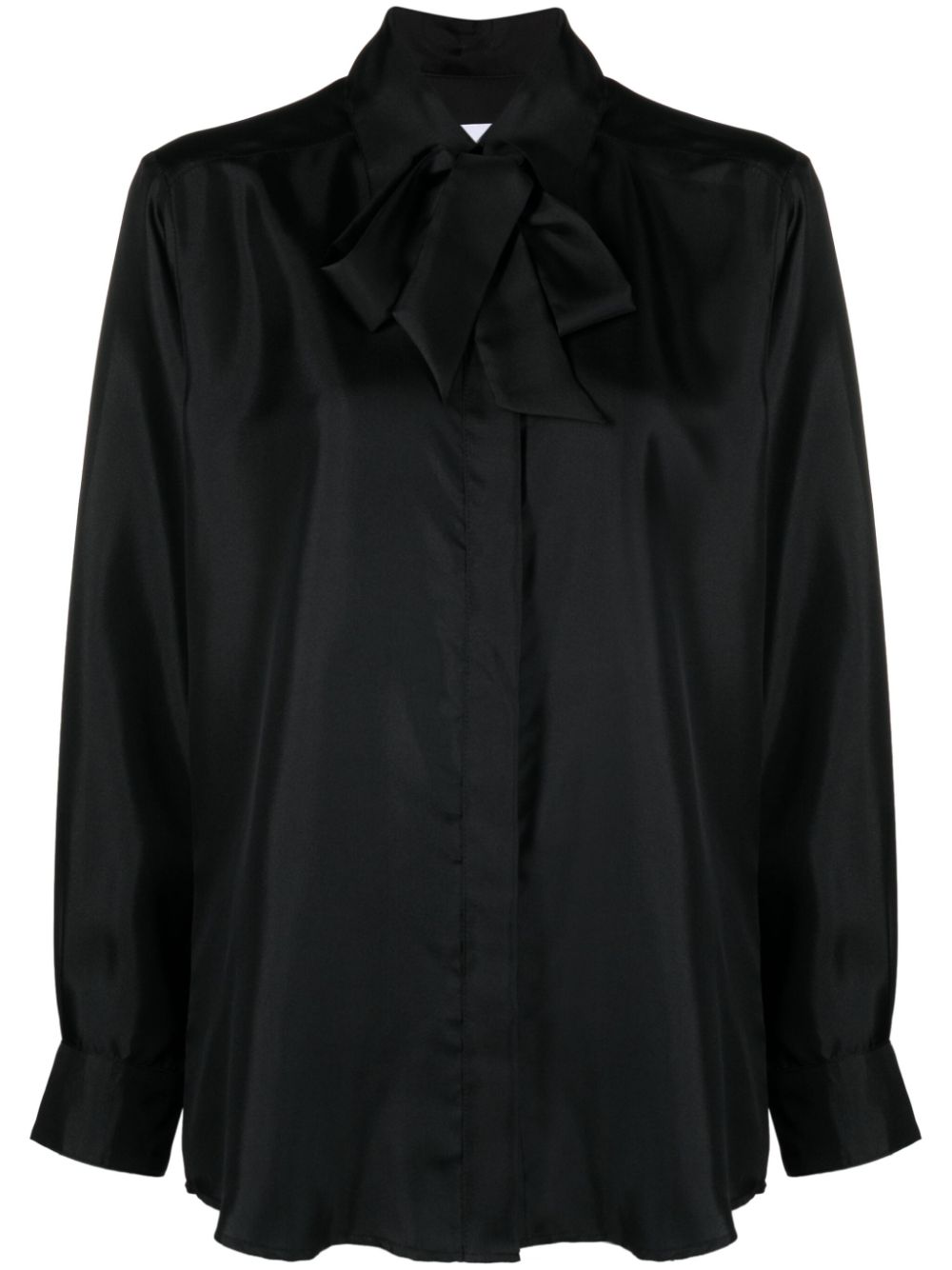 Tie silk shirt - Black