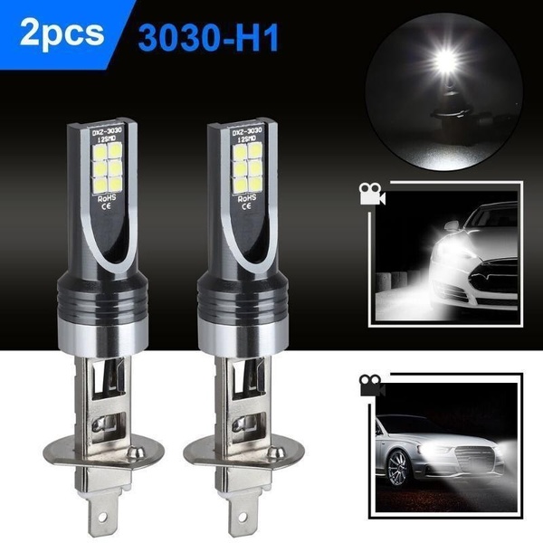 2/4Pcs H1 LED Headlight Bulbs Conversion Kit High Low Beam 100W 6500K Super White Headlight Kit for Vehicle Auto