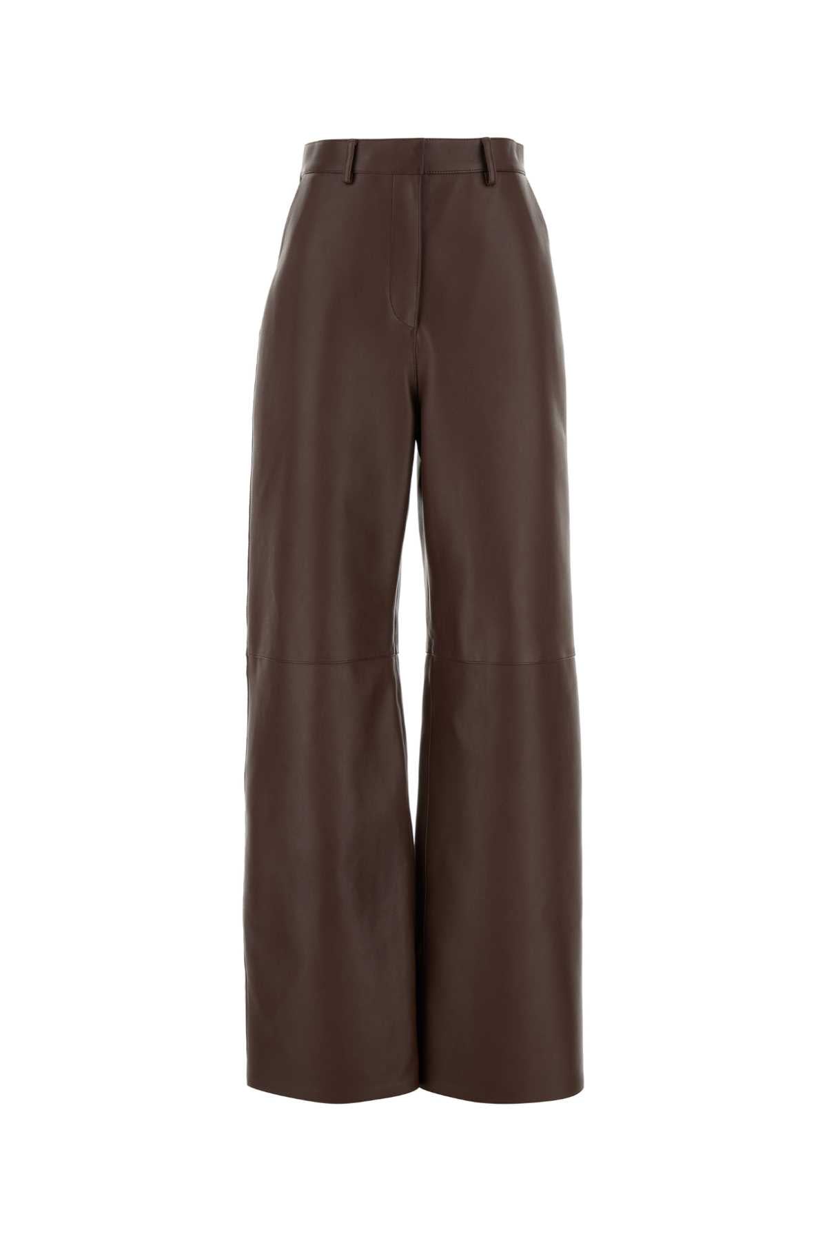 Nappa Leather Trousers — Brown