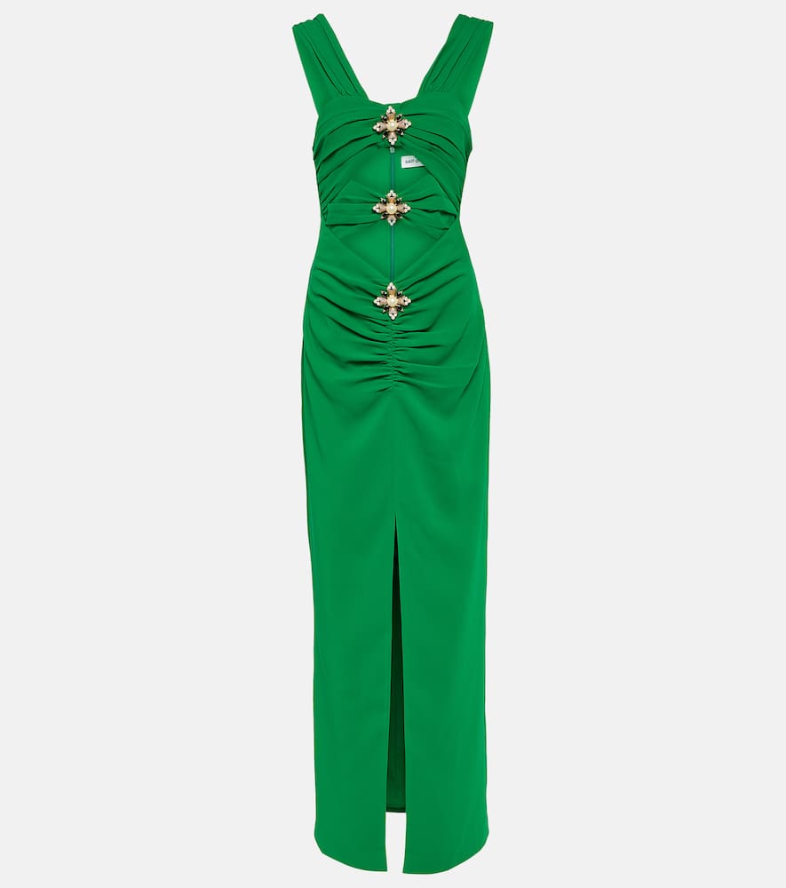 Self-Portrait Embellished cutout crêpe gown