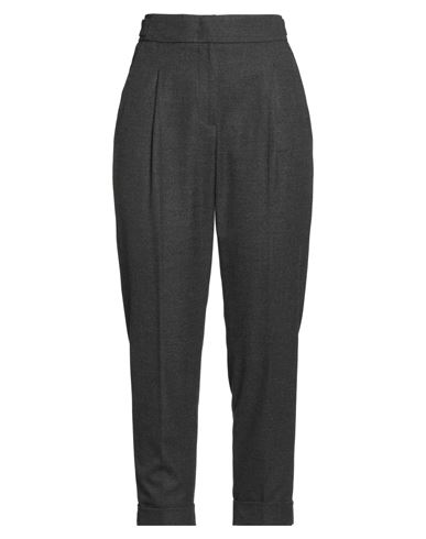 Woman Pants Charcoal Size 12 Polyester, Viscose, Elastane