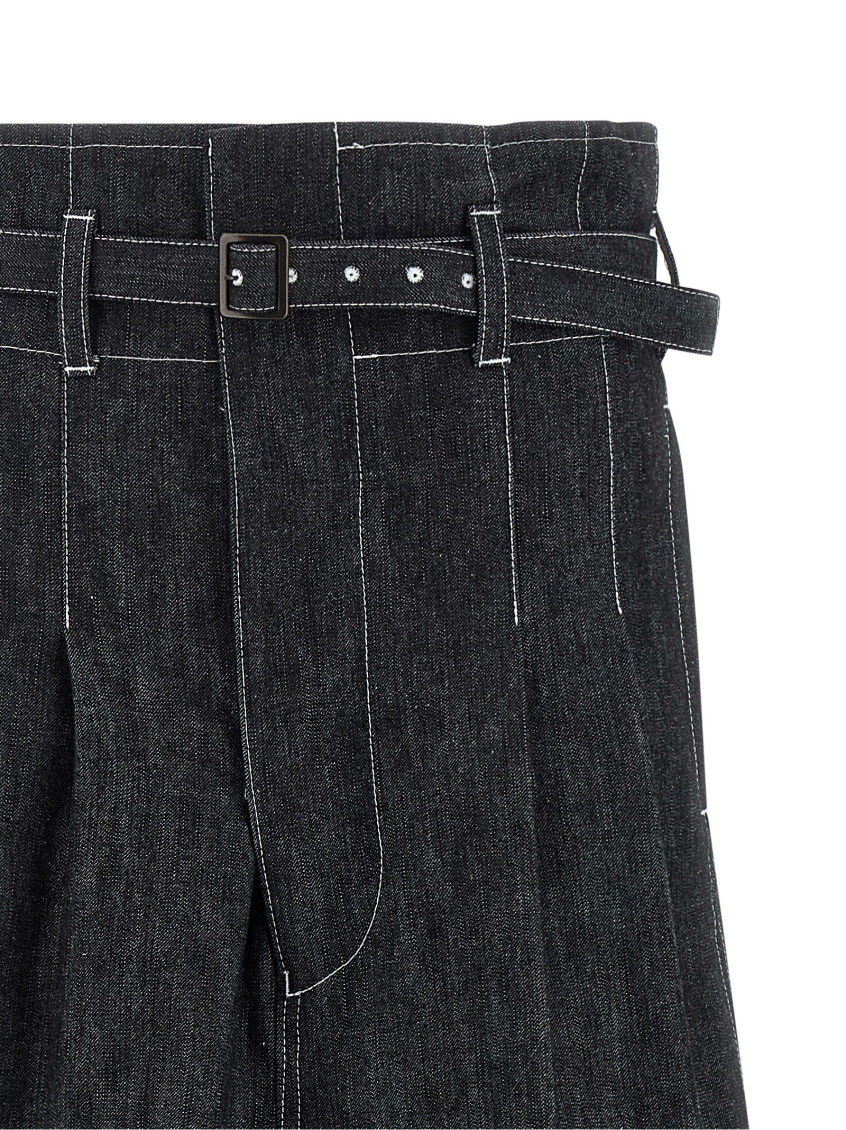 High Waist Jeans Black Cotton - Women