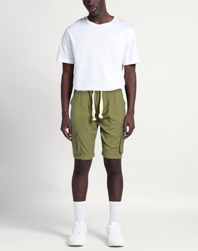 Man Shorts & Bermuda Shorts Military green Size XL Cotton