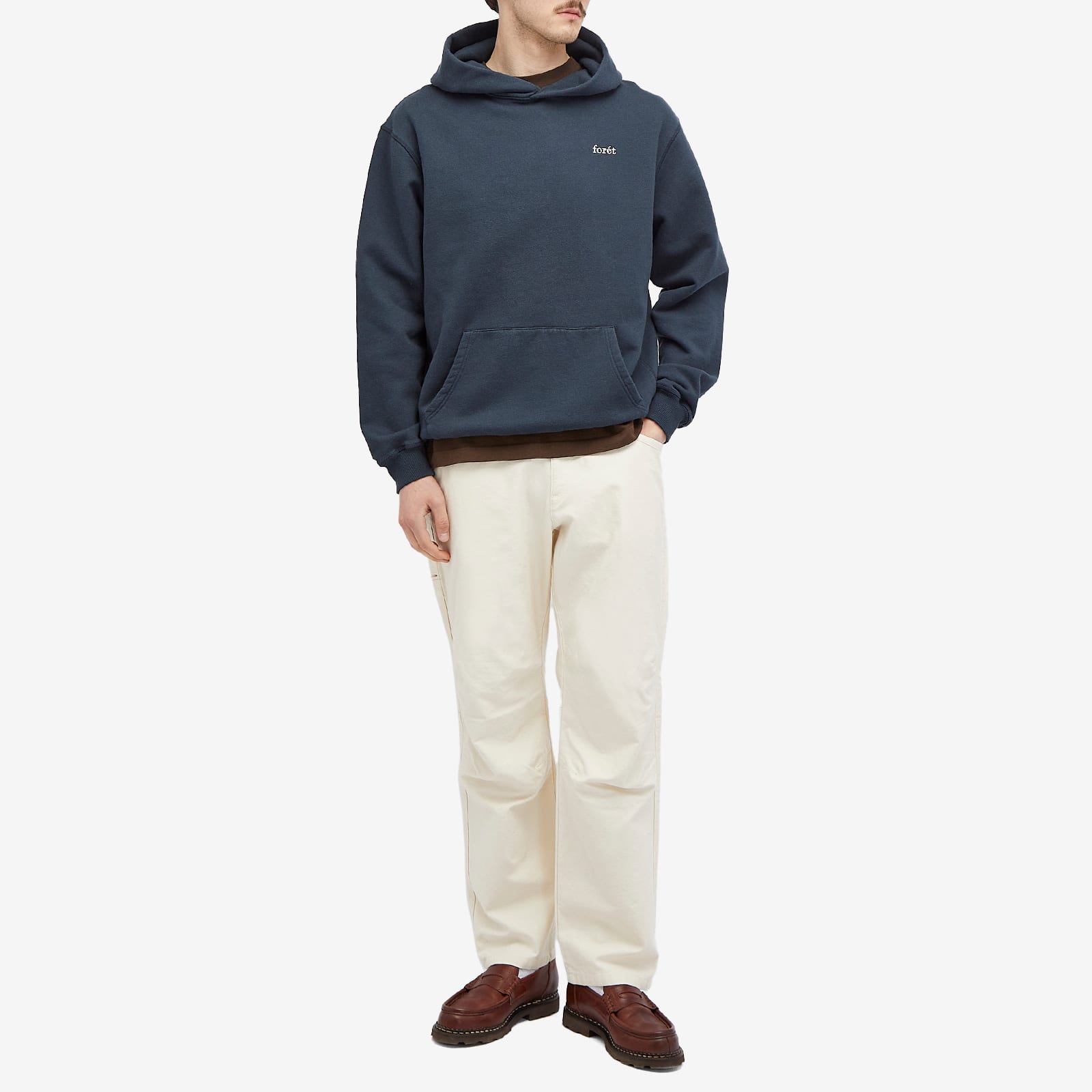 Men's Noon Hoodie in Navy, Size Medium