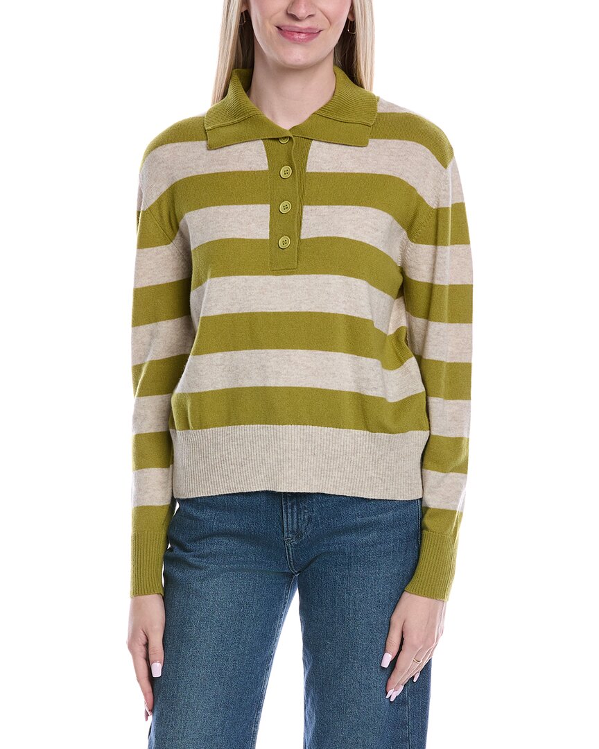 Stripe Wool & Cashmere-Blend Henley Sweater