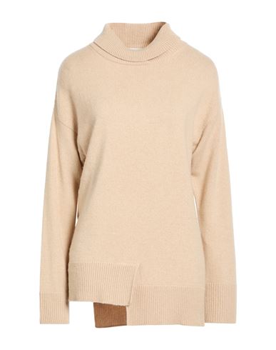 Woman Turtleneck Cream Size 6 Wool, Viscose, Polyamide, Cashmere