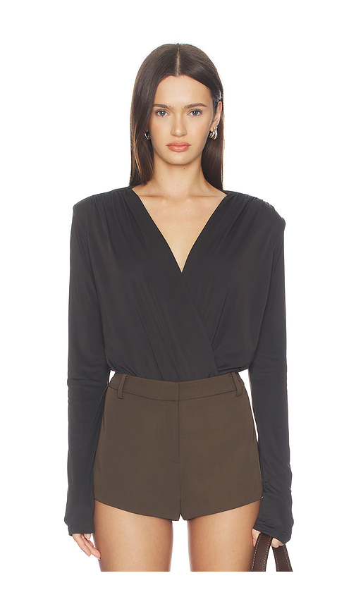 Favorite Daughter The Slinky Date Blouse in Brown. L. Also in XS, S