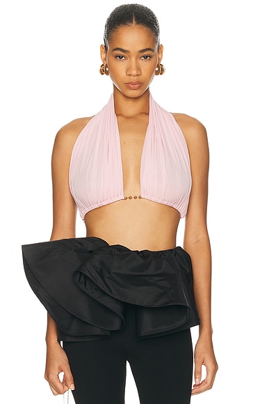 Burc Akyol Scarf Top in Rose Petal - Rose. L also in