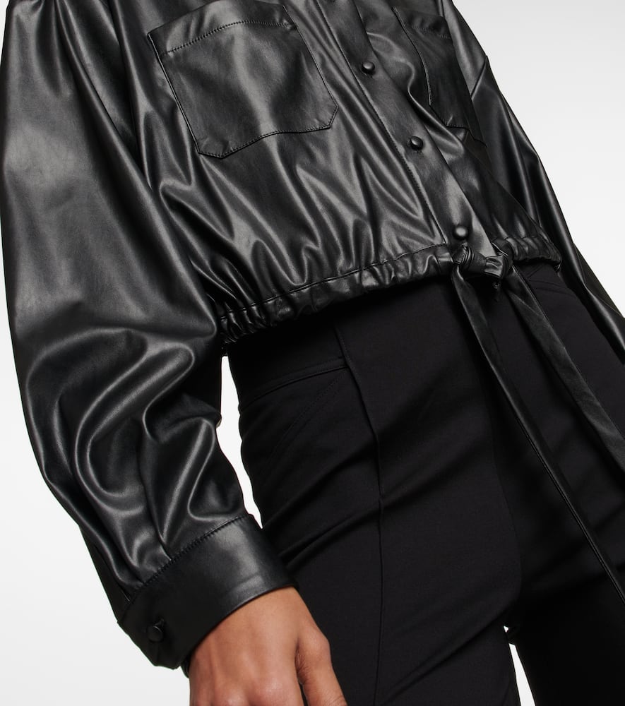 Sleek Comfort faux leather shirt