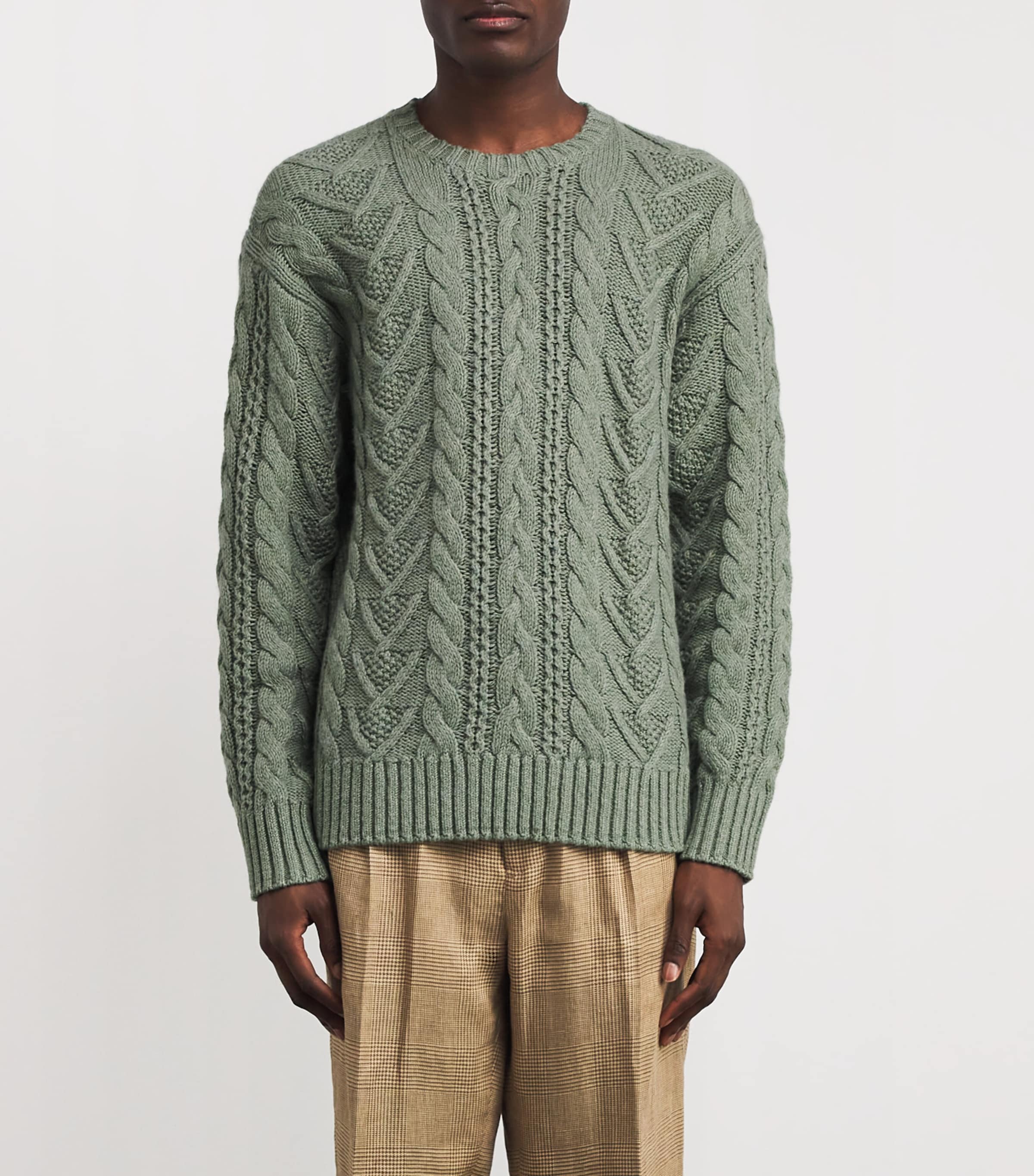 Cotton-Blend Fisherman's Sweater