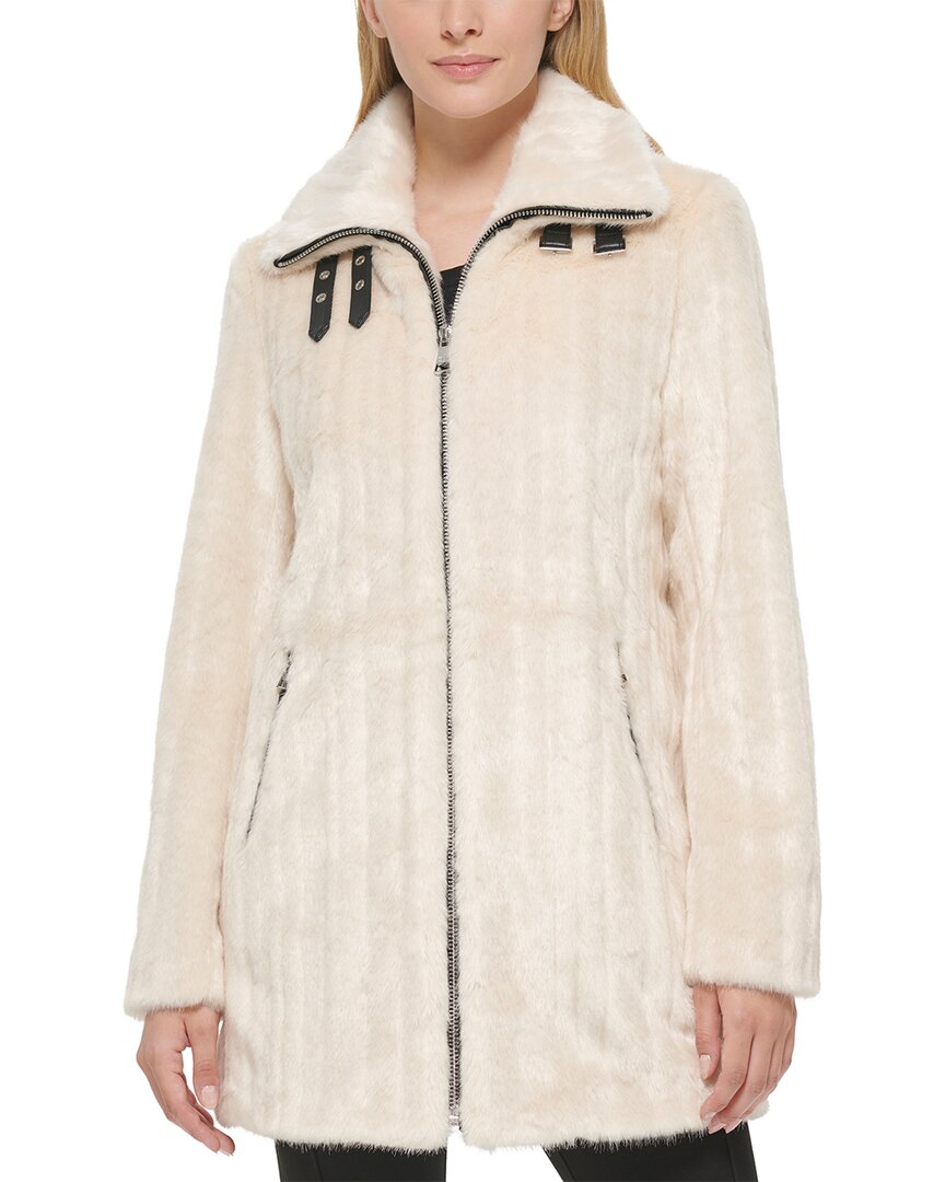 Stripe Zip Front Coat