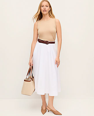 Ann Taylor Petite Full Midi Skirt