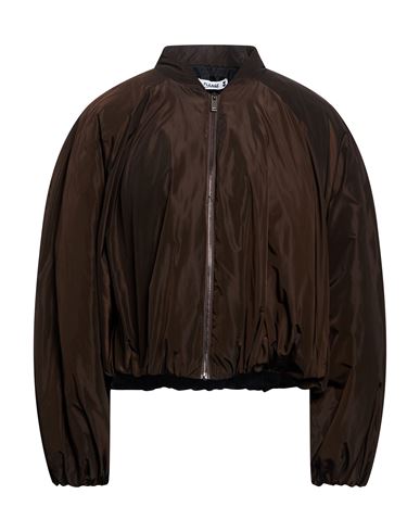 Woman Puffer Dark brown Size S Polyester