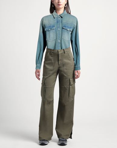 Woman Denim shirt Slate blue Size 8 Cotton
