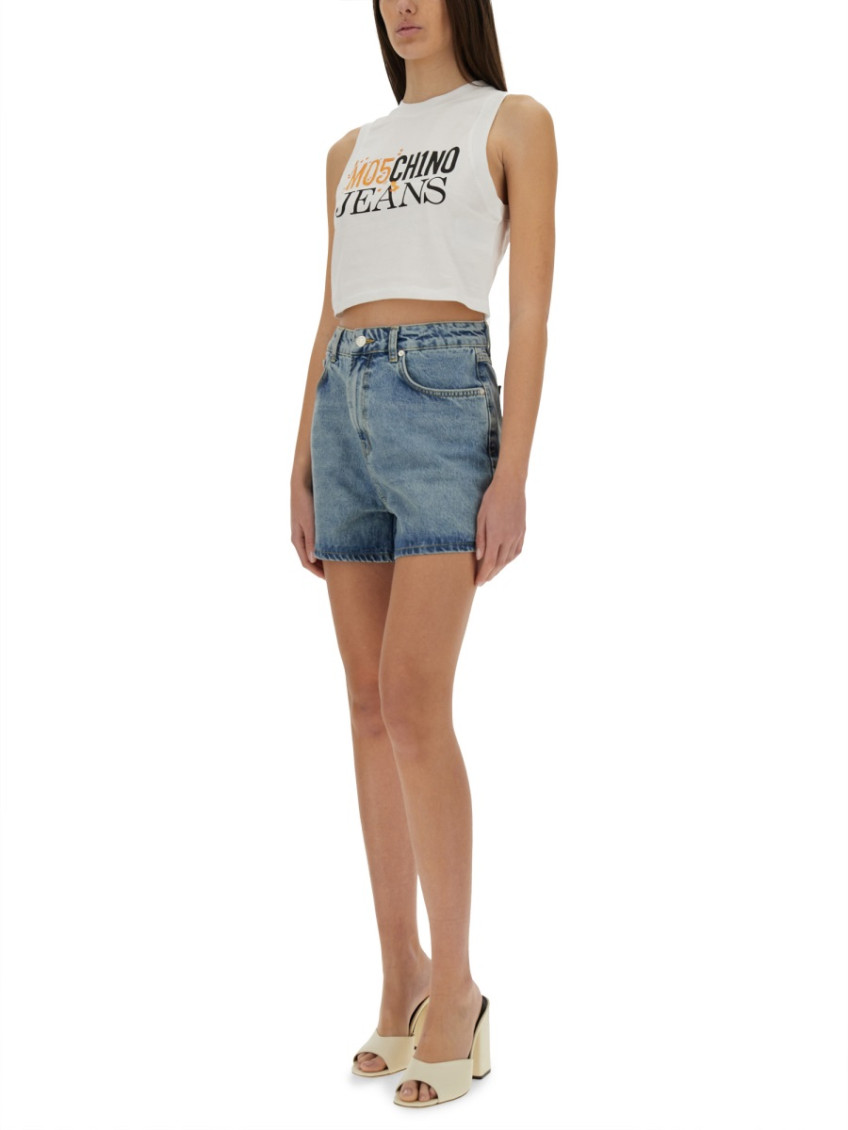 Moschino - denim shorts featuring belt loop