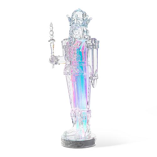"18"" H Acrylic LED Color-Changing Lighted Tabletop Nutcracker"