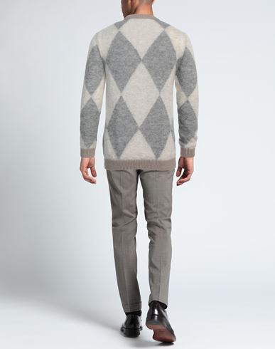 Man Sweater Taupe Size 38 Mohair wool, Polyamide, Polyester, Acrylic, Alpaca wool