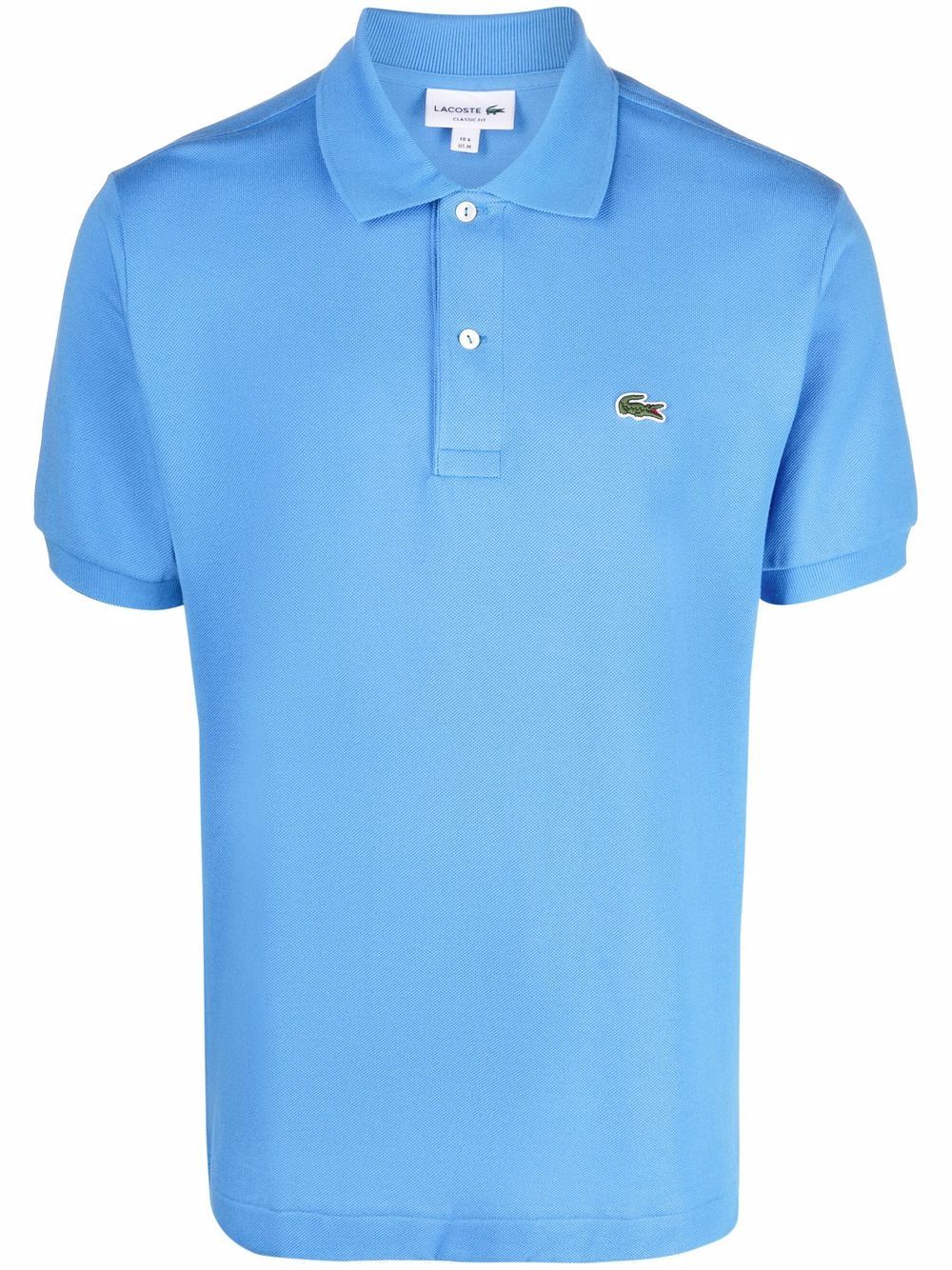 Logo-patch cotton polo shirt - Blue