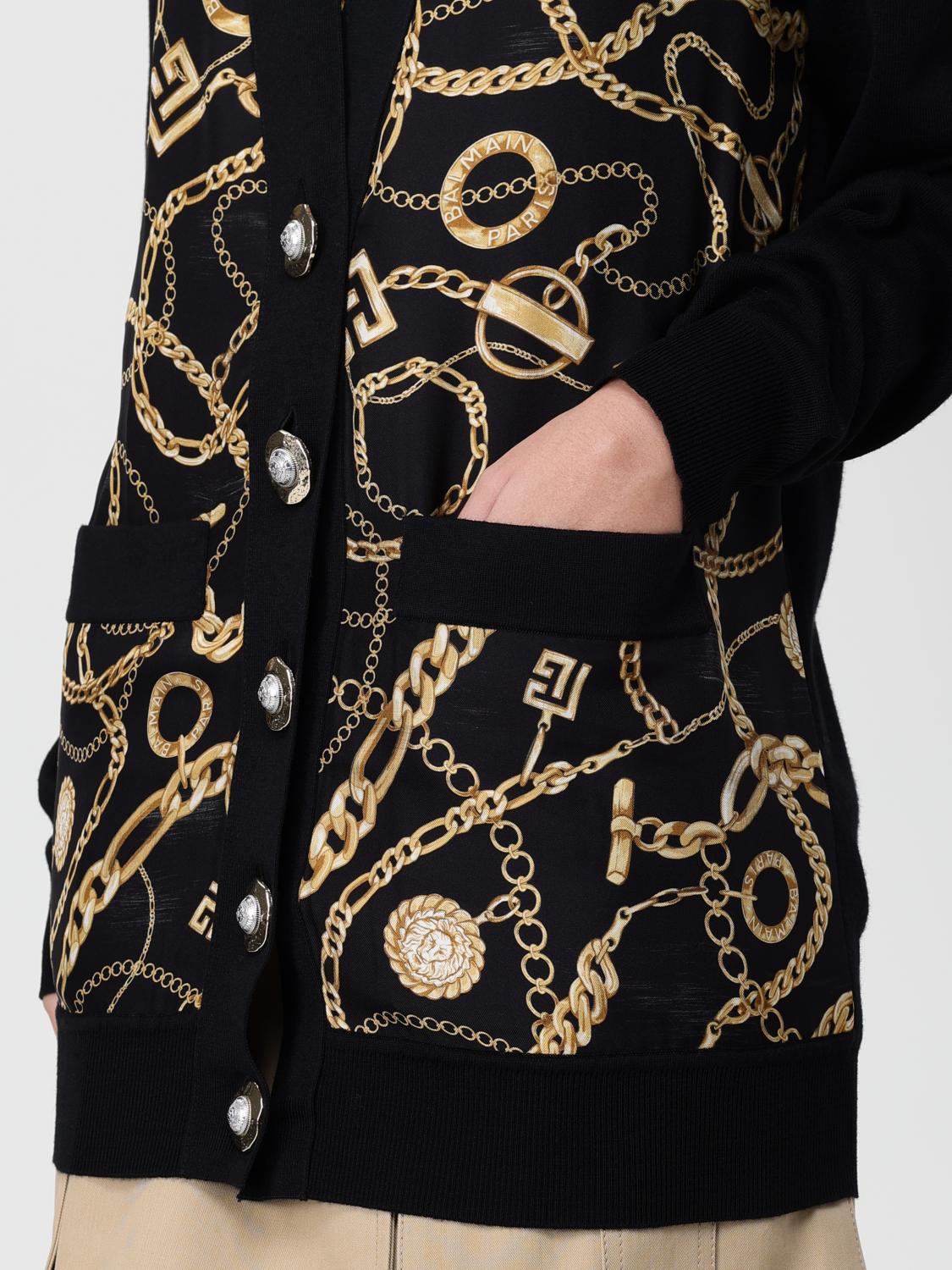 Chain-print cardigan - Black
